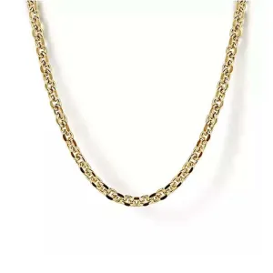Gabriel & Co. 22" Rolo Diamond-Cut Link Chain Necklace in 14K Yellow Gold