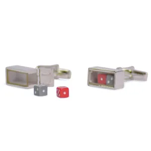 Gamblers' Dice Sterling Silver Cufflinks