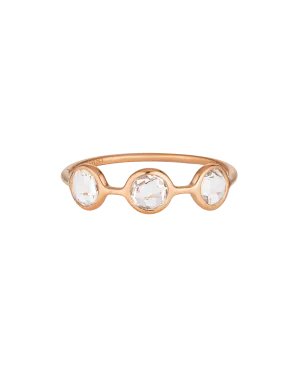 Georgini Kiklo Ring w/ White Topaz - Rose Gold