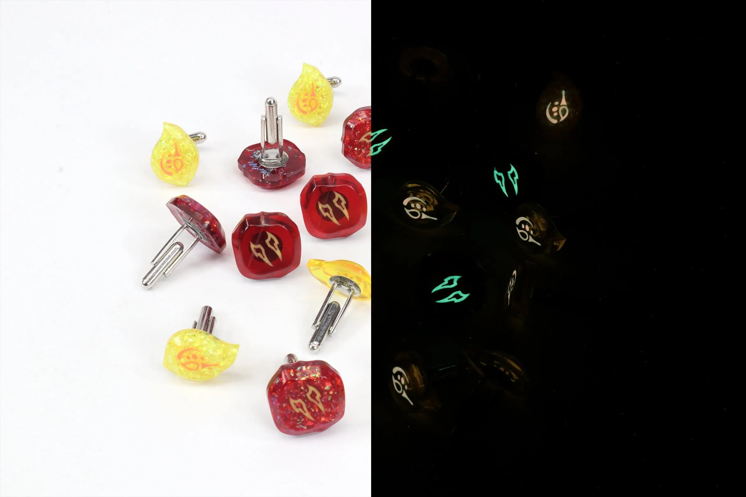Glow Soul Crystal Cufflinks- FFXIV