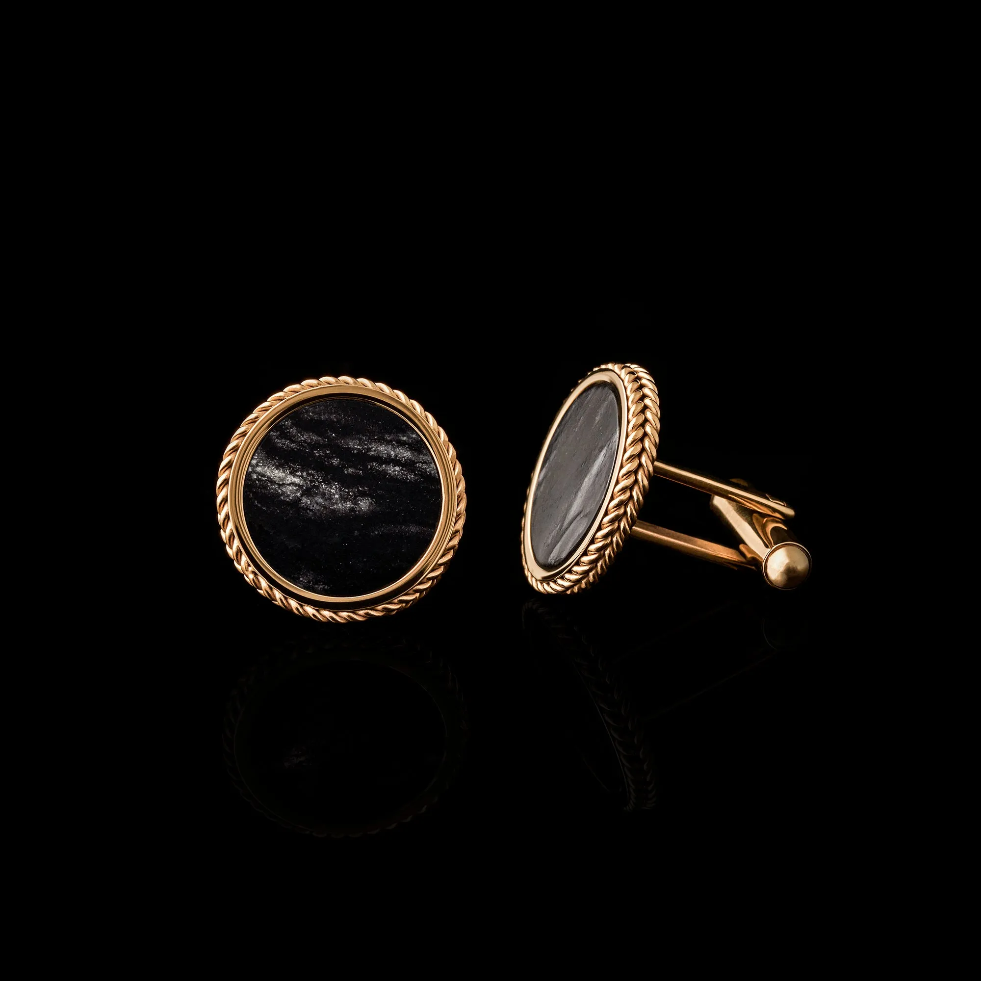 Gold Snowflake Leaf Cufflinks