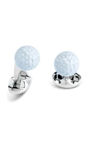 Golf Ball Cufflinks, Sterling Silver