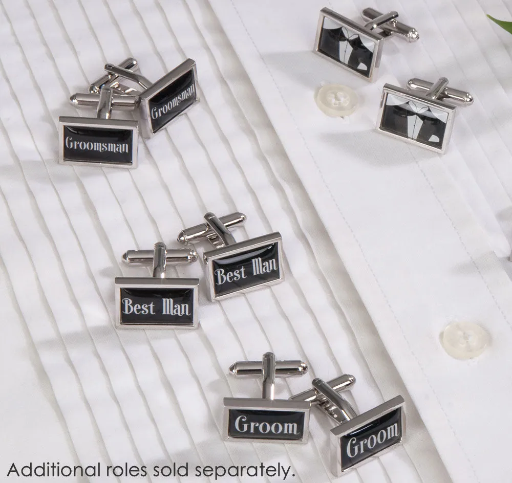 Groom Cufflinks - Rectangle