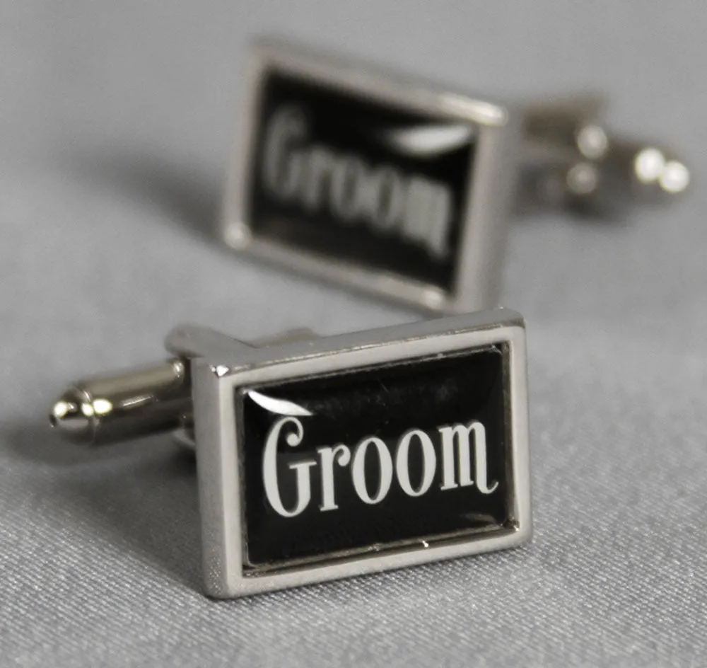 Groom Cufflinks - Rectangle