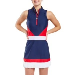 Jordan Navy-Cherry Tomato-White Dress
