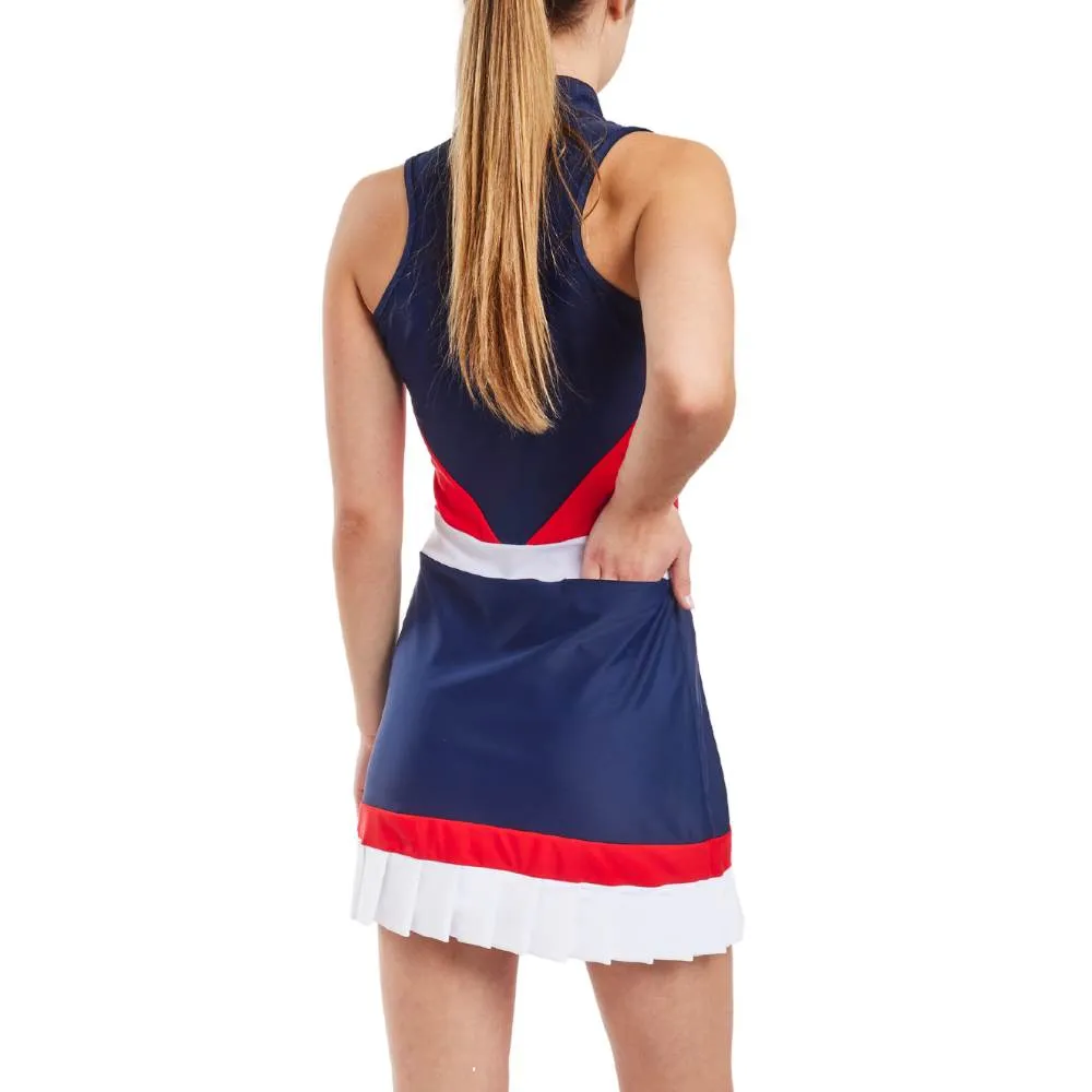Jordan Navy-Cherry Tomato-White Dress