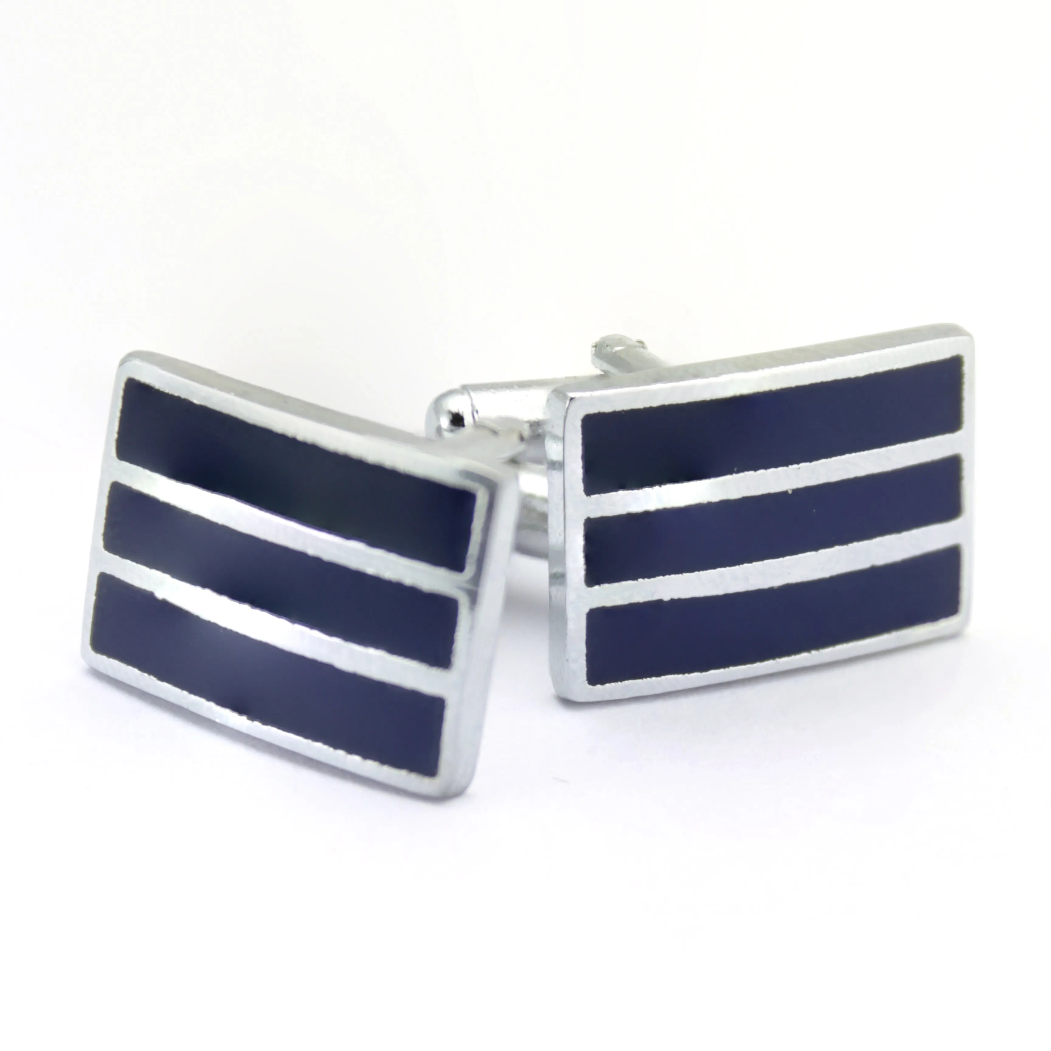Kavove The Bliss Era Blue & Silver Cufflink For Men