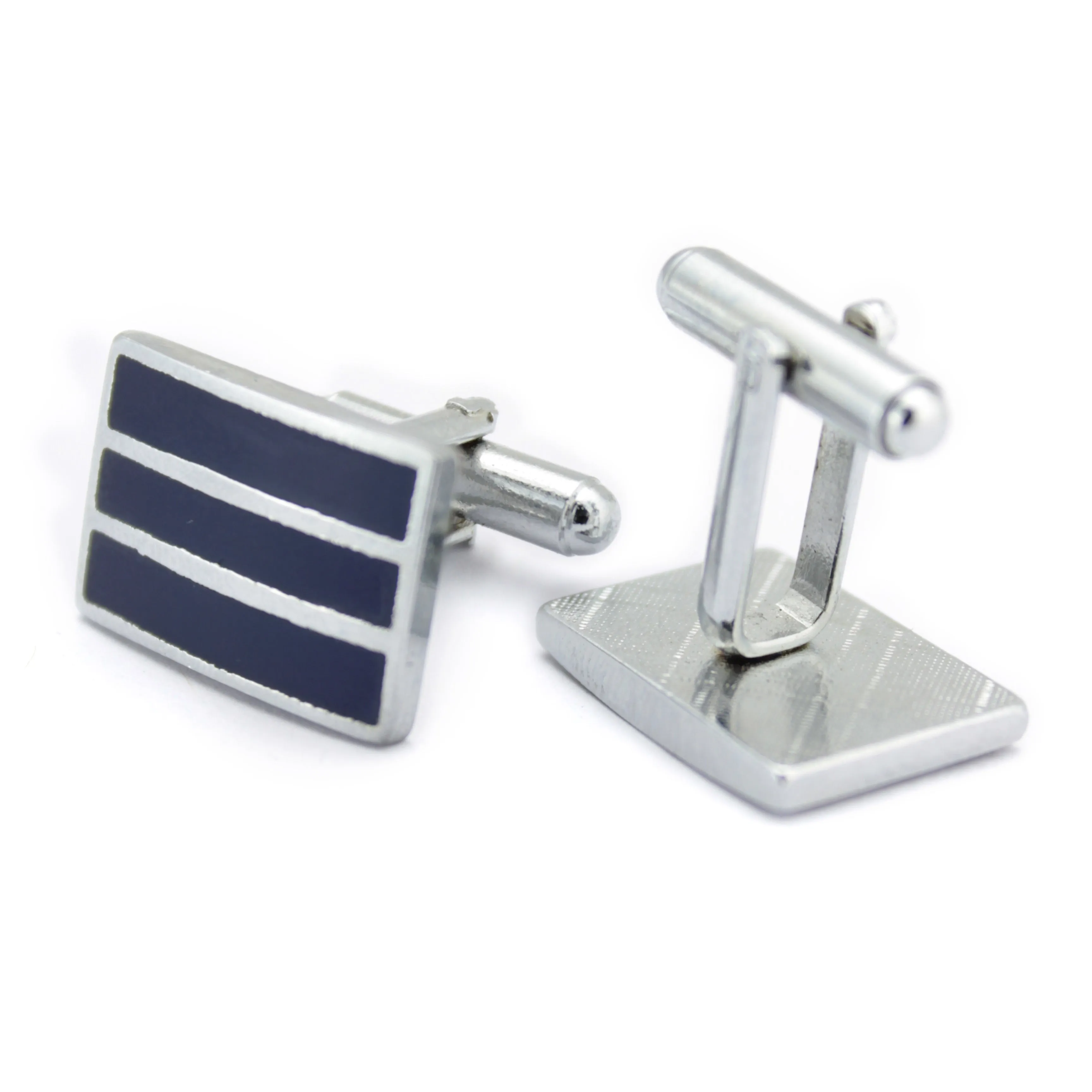Kavove The Bliss Era Blue & Silver Cufflink For Men
