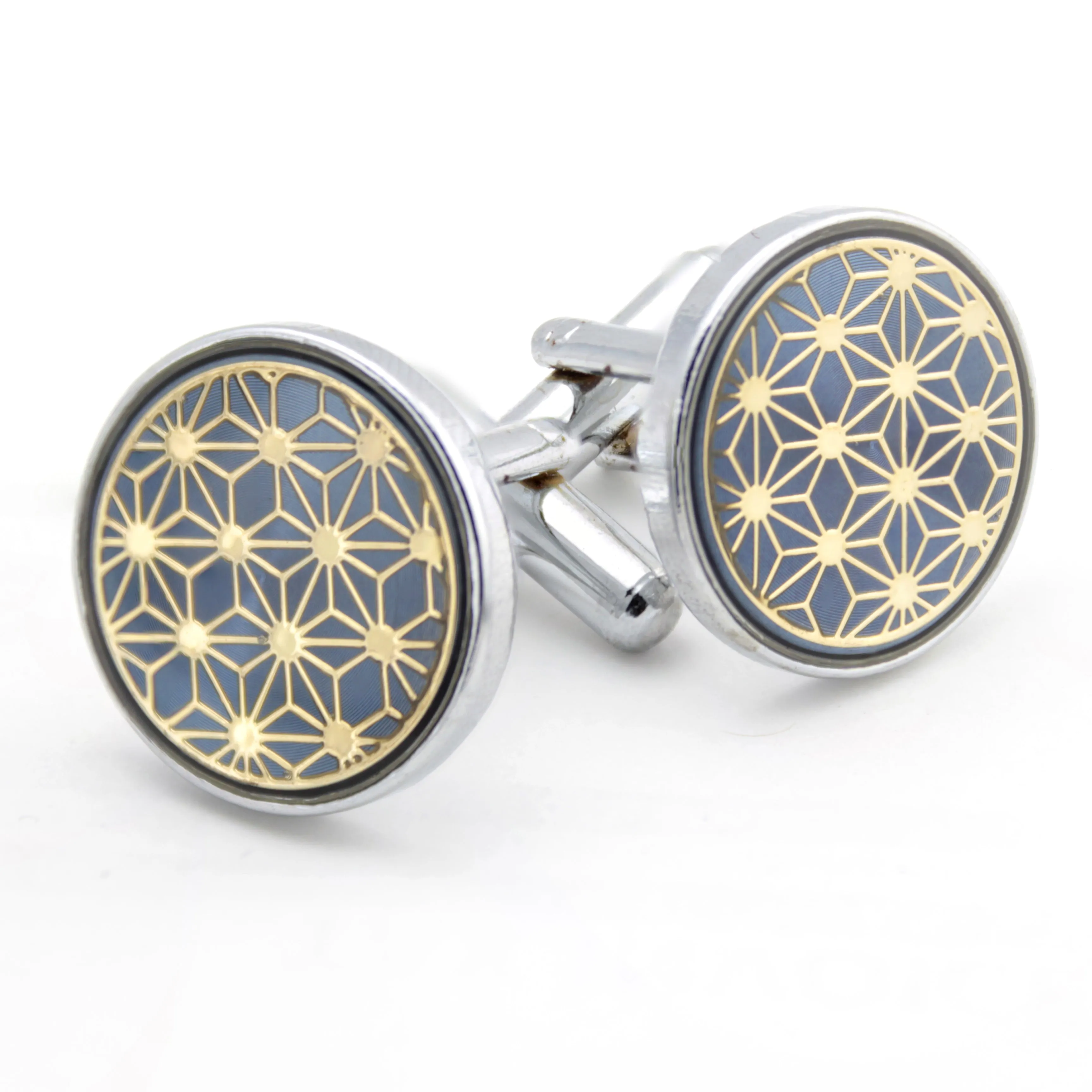 Kavove The Interstellar Golden & Silver Cufflink For Men