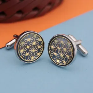Kavove The Interstellar Golden & Silver Cufflink For Men