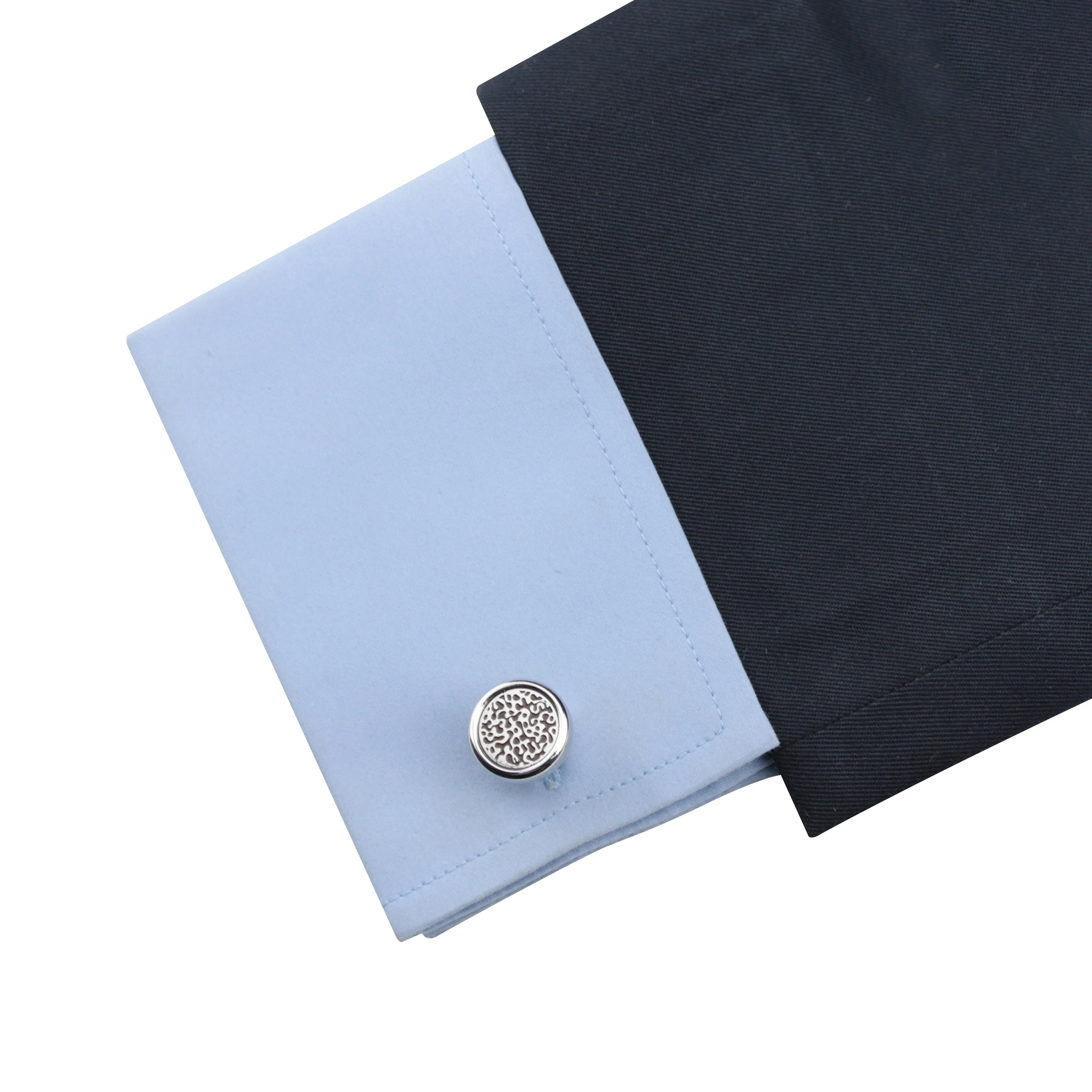 Kavove The Paint Stroke Black Cufflinks For Men