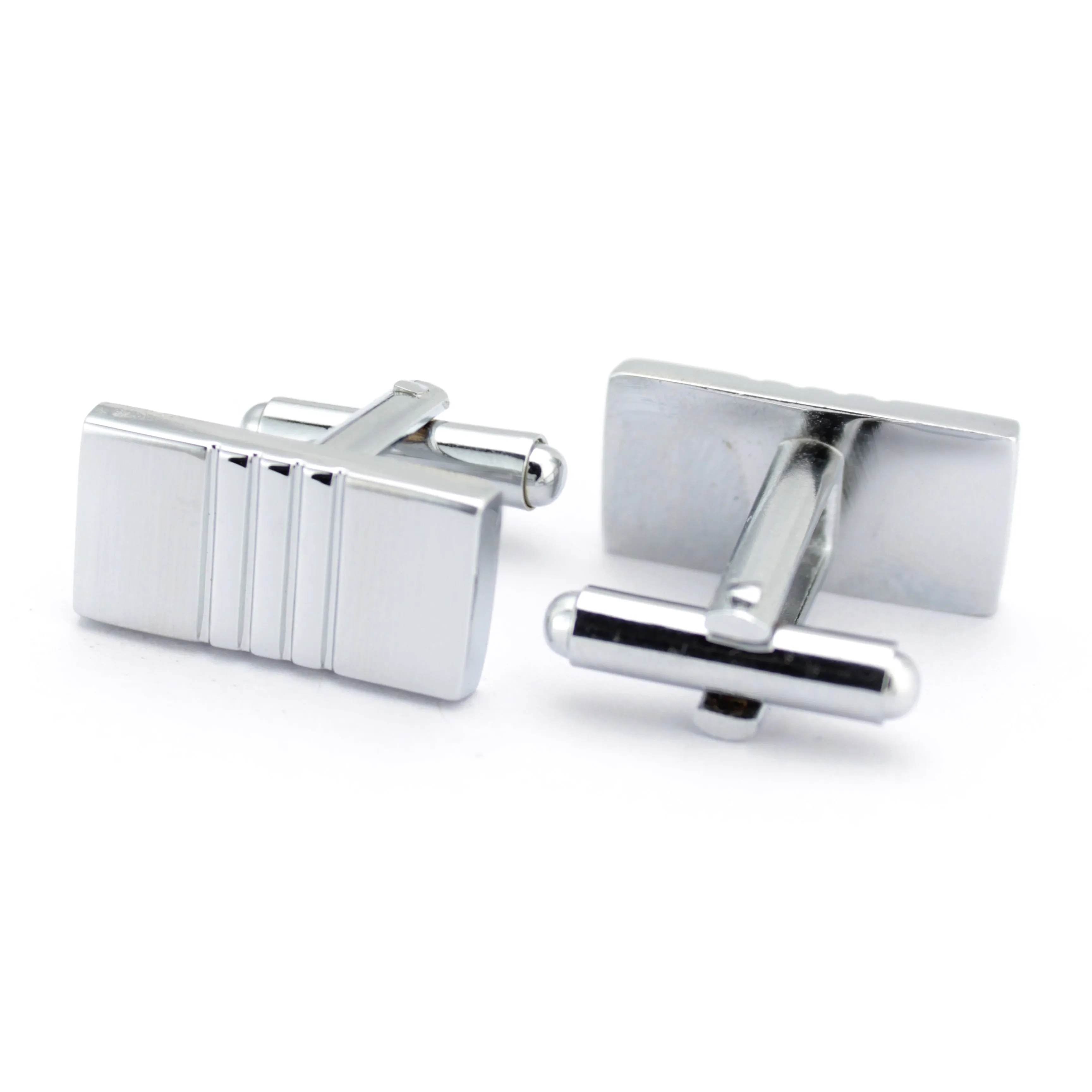 Kavove The Triology Bar Silver Cufflink For Men