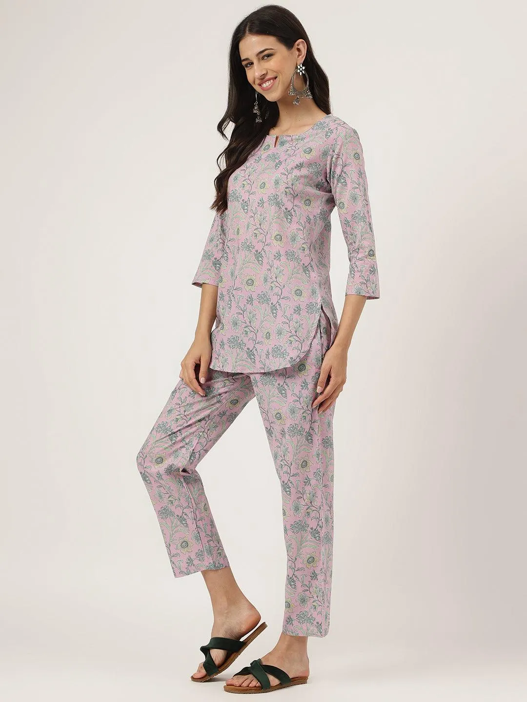 Lavender Printed Loungewear/Nightwear