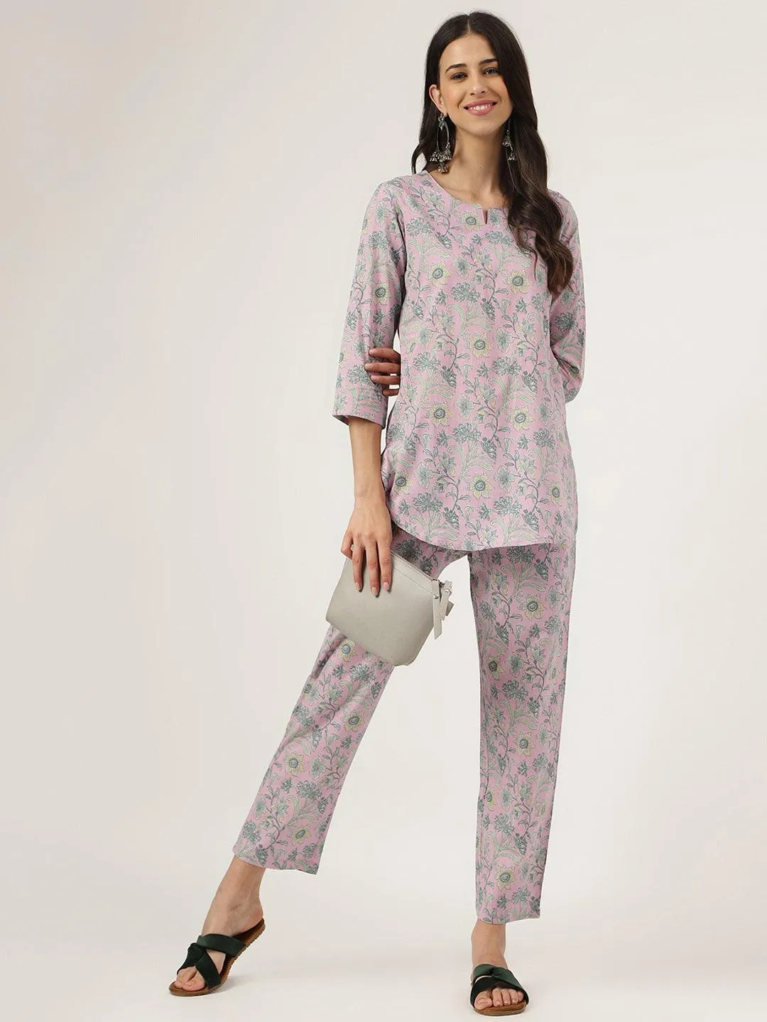 Lavender Printed Loungewear/Nightwear