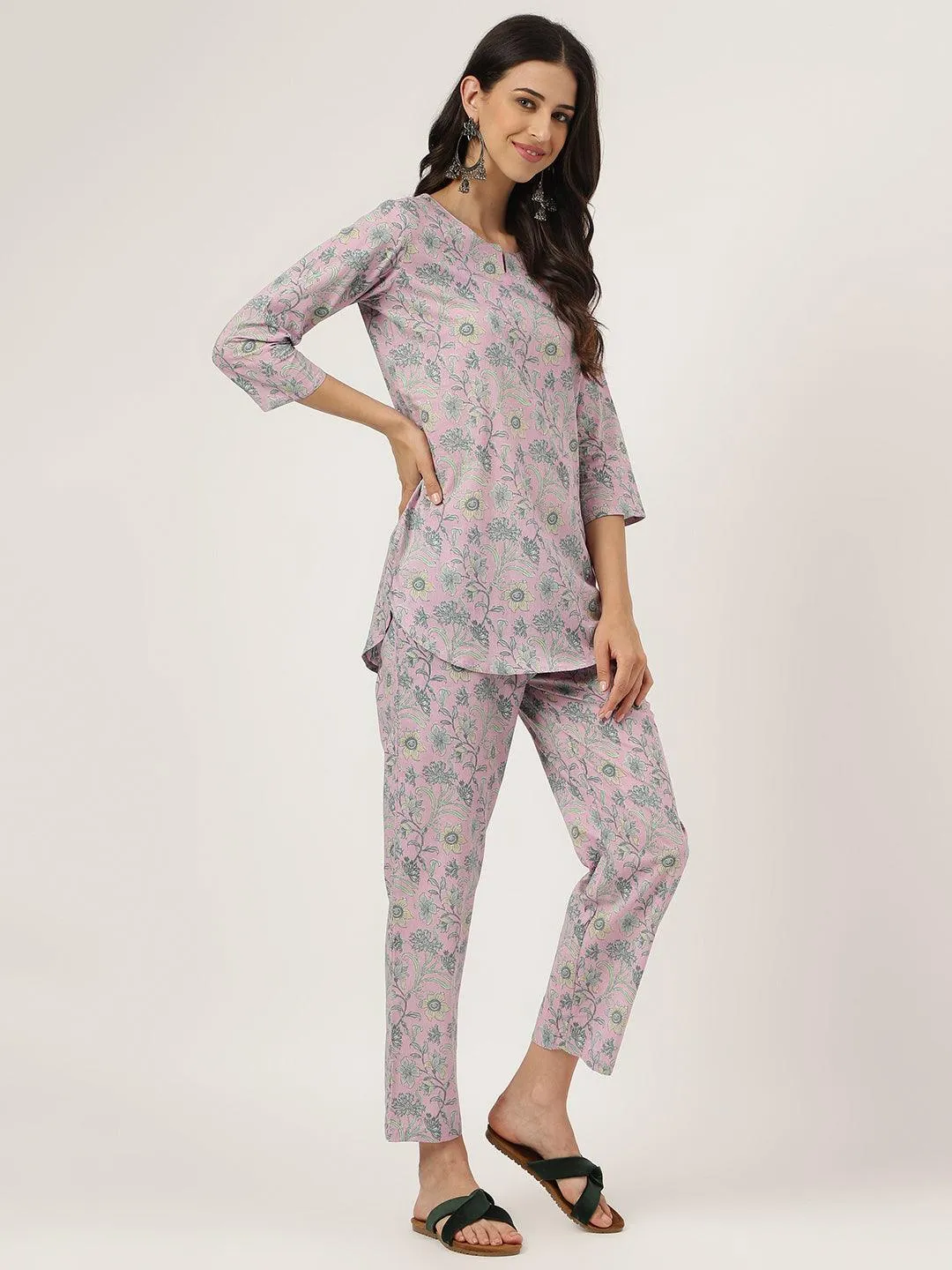 Lavender Printed Loungewear/Nightwear