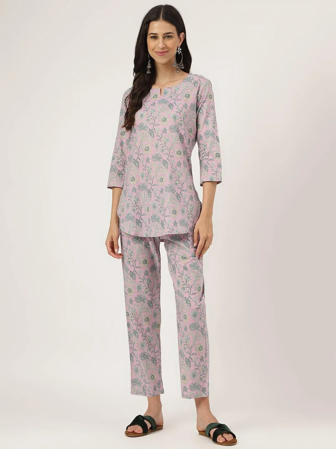 Lavender Printed Loungewear/Nightwear