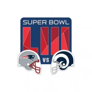 Los Angeles Rams New England Patriots 2019 Super Bowl LIII Dueling Lapel Pin