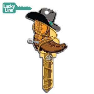 LuckyLine - B132K - Key Shapes - Cowboy - Kwikset - KW1 - 5 Pack