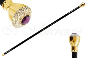 Luxurious Walkingsticks - Swarovski Crystal Encrusted Knob