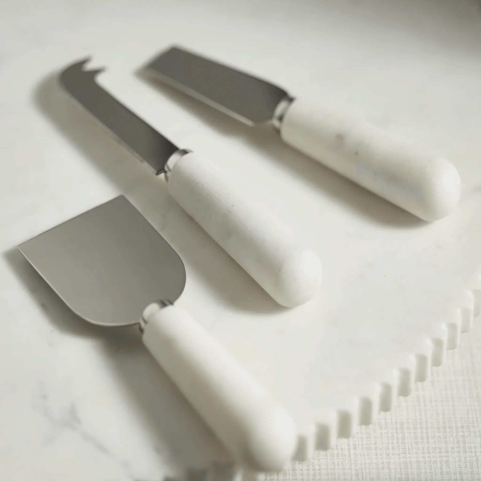 Marble  Cheese Knives Set of Three