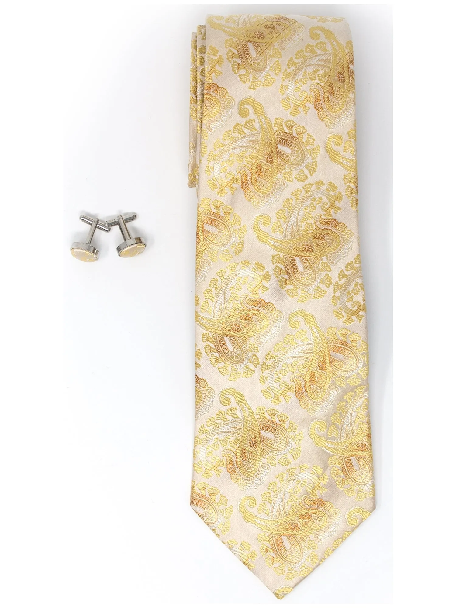 Men's Silk Wedding Neck Tie And Cufflinks set Collection
