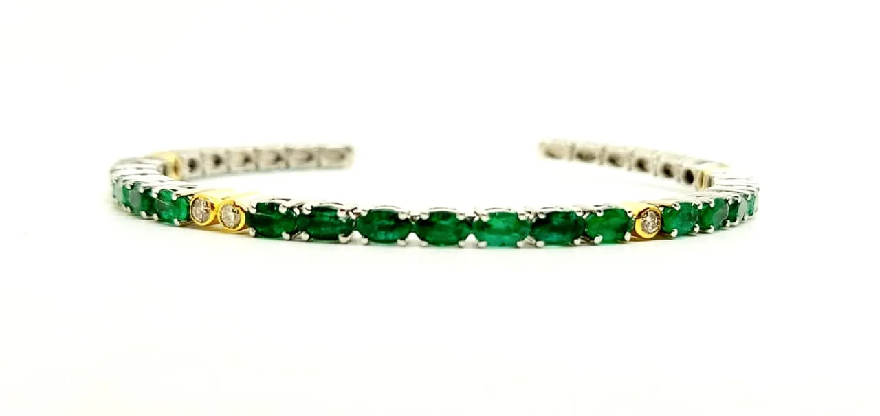 Multicolor Gemstone and Diamond Stackable Bangle ( Extraordinary Collection) Price for 1 pc