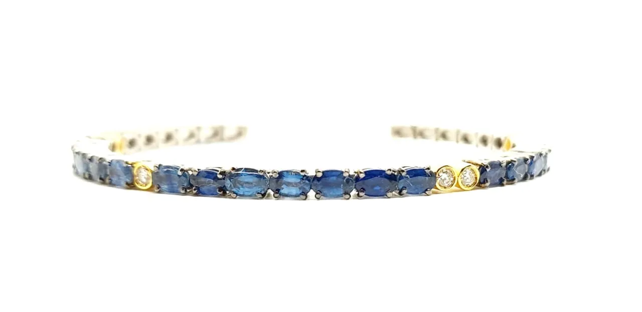 Multicolor Gemstone and Diamond Stackable Bangle ( Extraordinary Collection) Price for 1 pc
