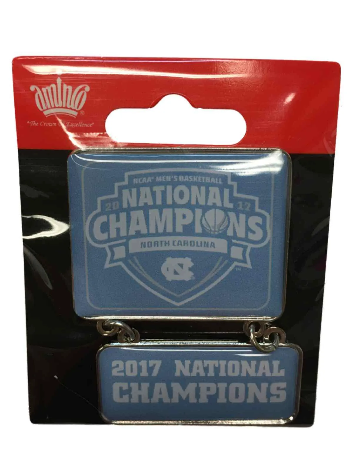 North Carolina Tar Heels 2017 Men's Basketball Champions Dangler Lapel Pin