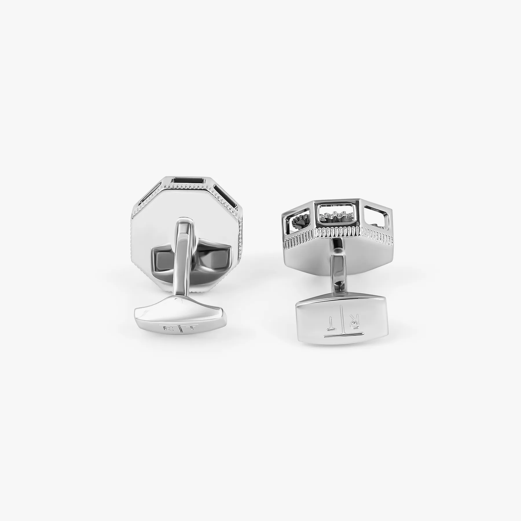 Octo Gear Cufflinks in Palladium
