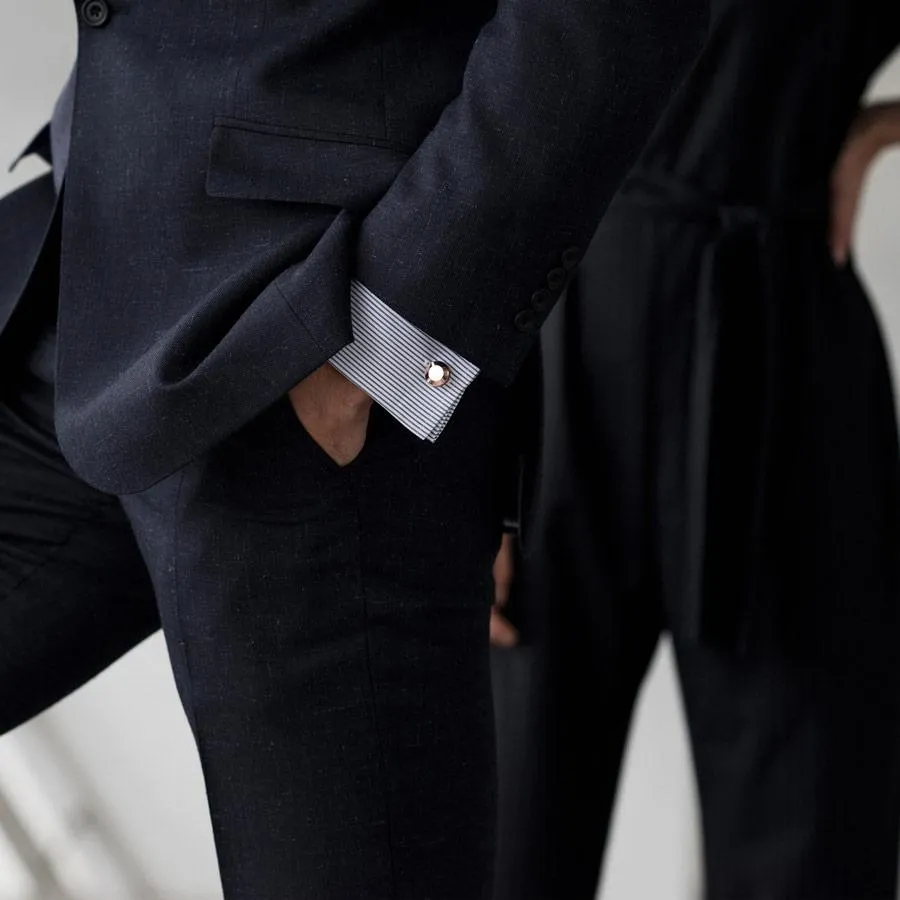 Oliver rose gold cufflinks