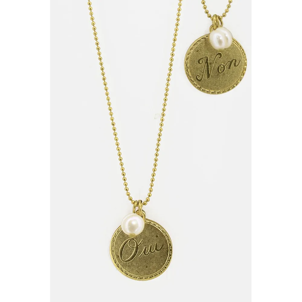 Oui Non Reversible Pendant