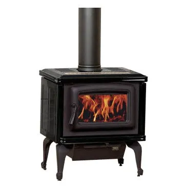 Pacific Energy Vista Classic LE Wood Stove with Black Legs, Door, and Trivet