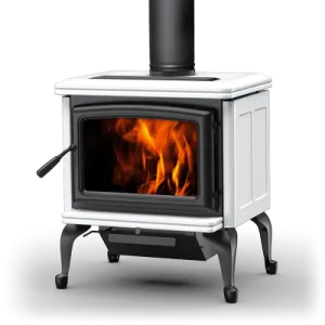Pacific Energy Vista Classic LE Wood Stove with Black Legs, Door, and Trivet