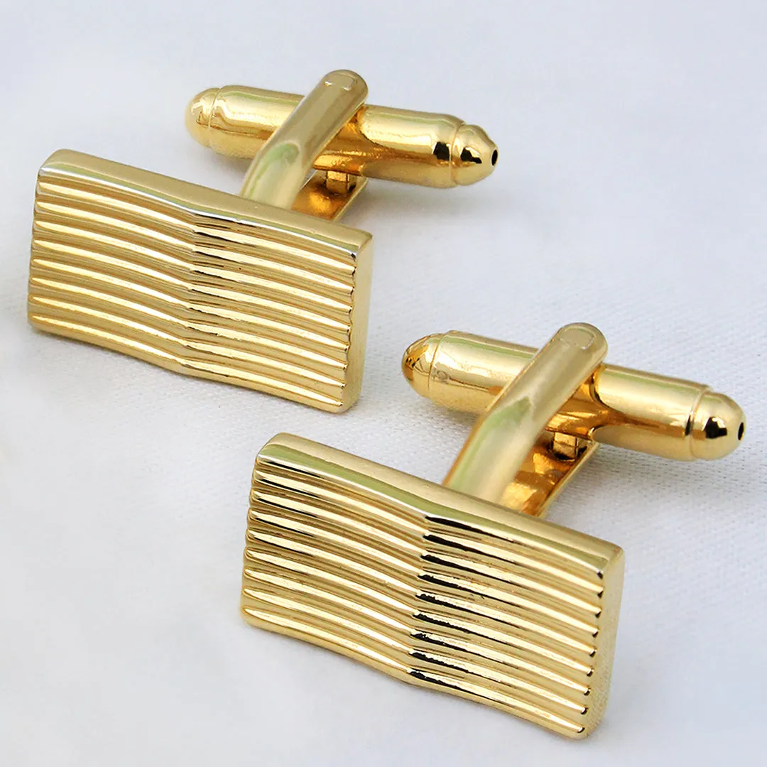 Peluche Curves to Kill Silver Cufflinks and Tie Pin Set