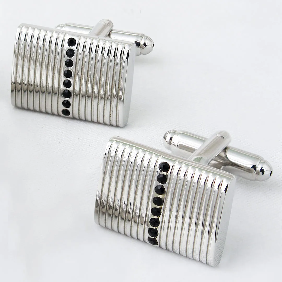 Peluche Mr.Dapper Crystal Cufflinks and Tie Pin Set