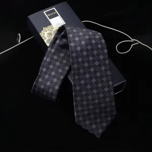 Peluche Polka Check Microfiber Necktie For Men
