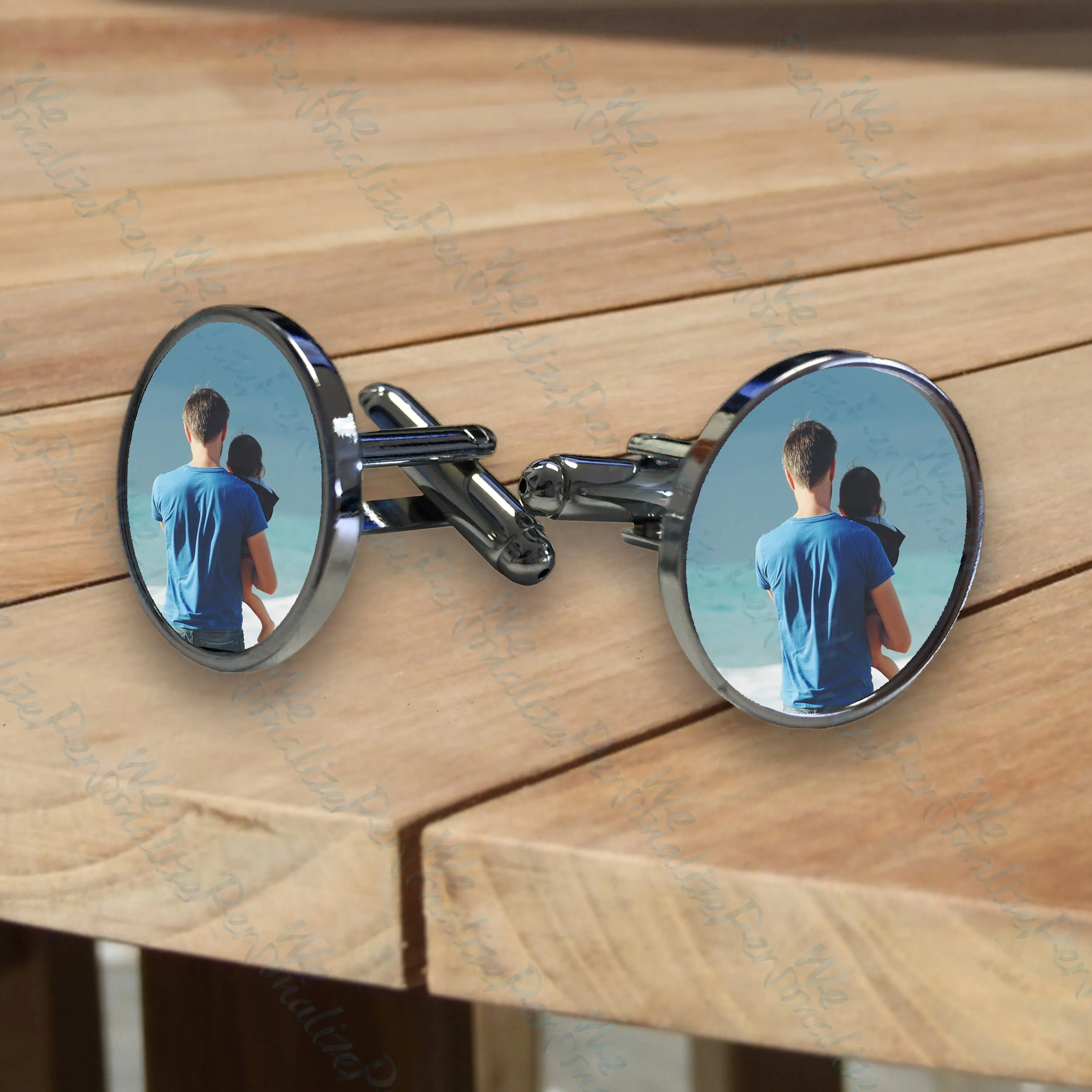Personalised Circle Cufflinks