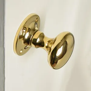 Polished Brass Cushion Door Knobs