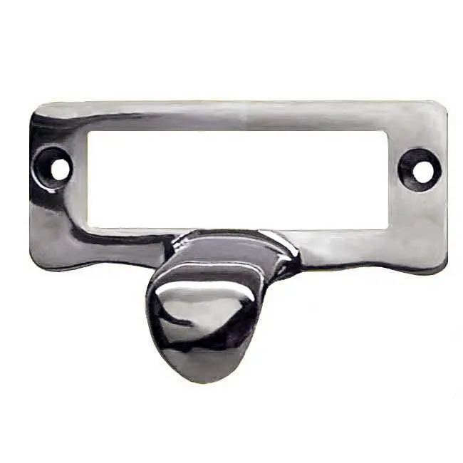 Polished Nickel Finger Pull Label Holder