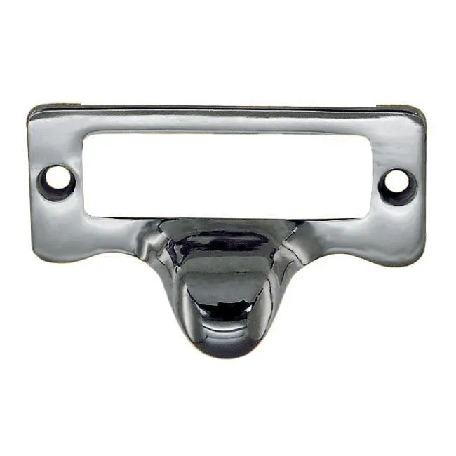 Polished Nickel Finger Pull Label Holder