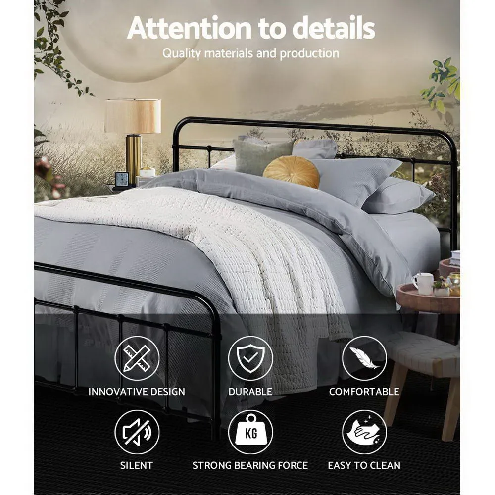 Queen Metal Bed Frame w/ Storage- Rust Resistant Artiss