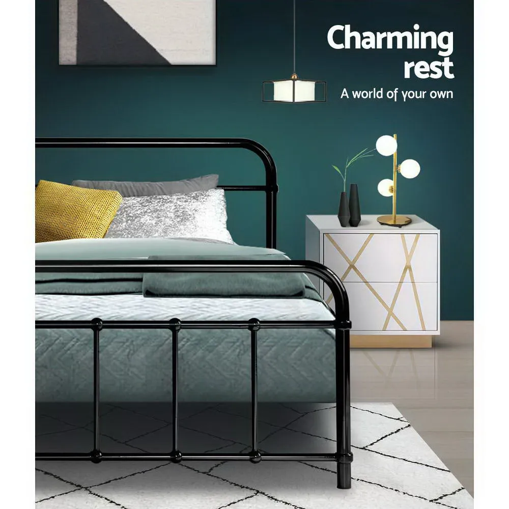 Queen Metal Bed Frame w/ Storage- Rust Resistant Artiss
