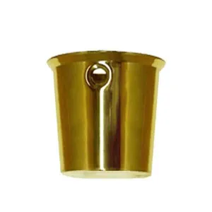 Round Furniture Leg Cups, Brass, Large