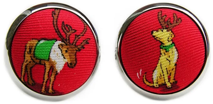 Santa's Helper: Cufflinks - Red