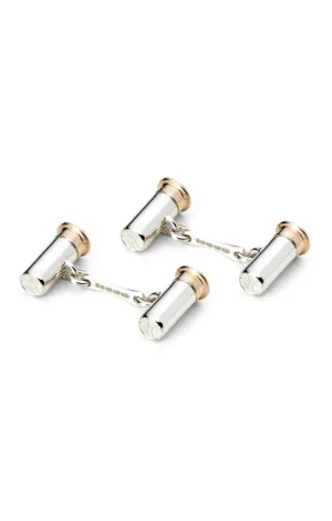 Shotgun Cartridge Cufflinks, Sterling Silver