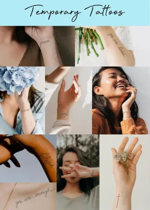 Single Temporary Tattoos - 9 Styles - FINAL SALE