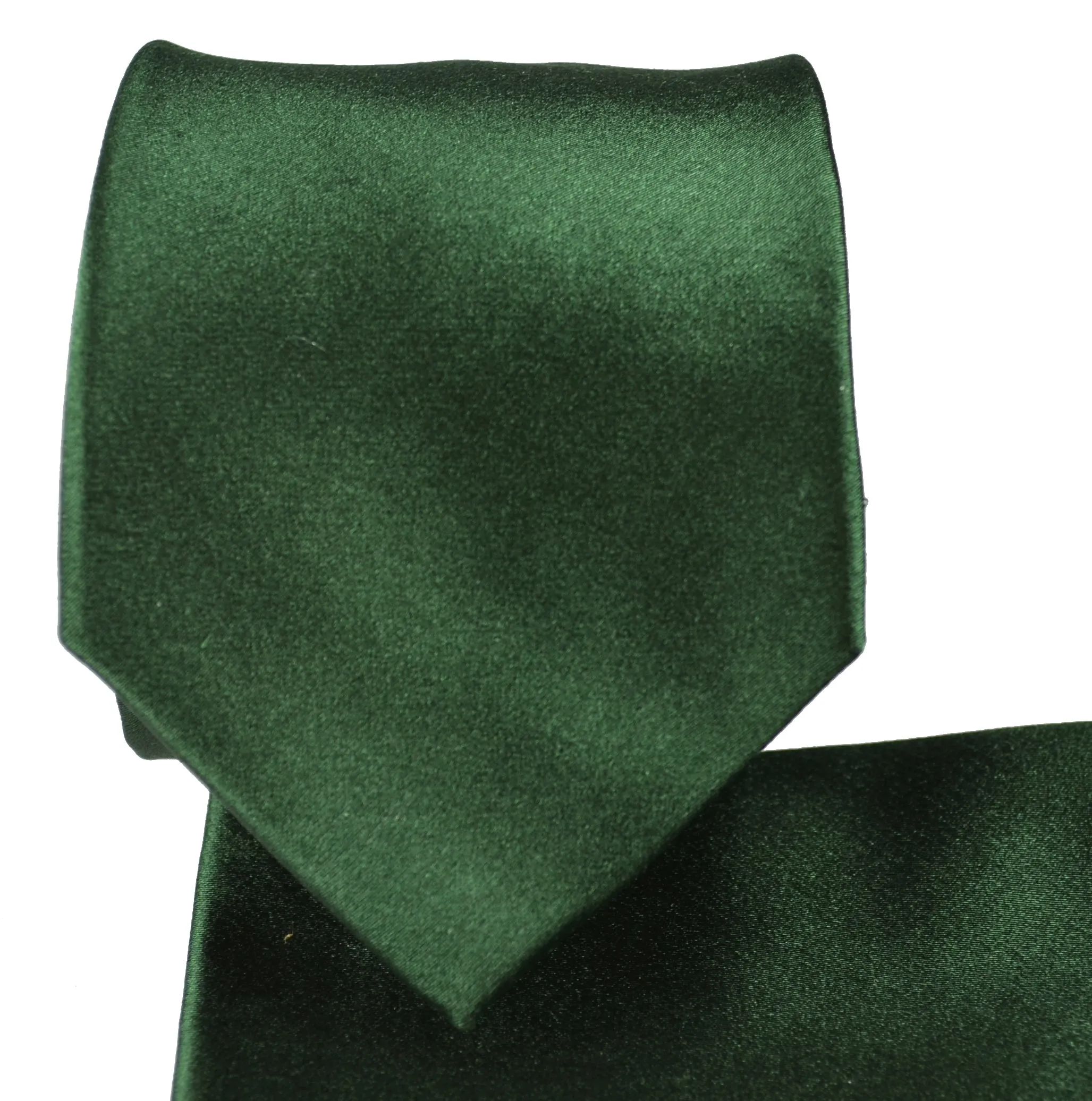 Solid Forest Green Silk Tie Set by Paul Malone