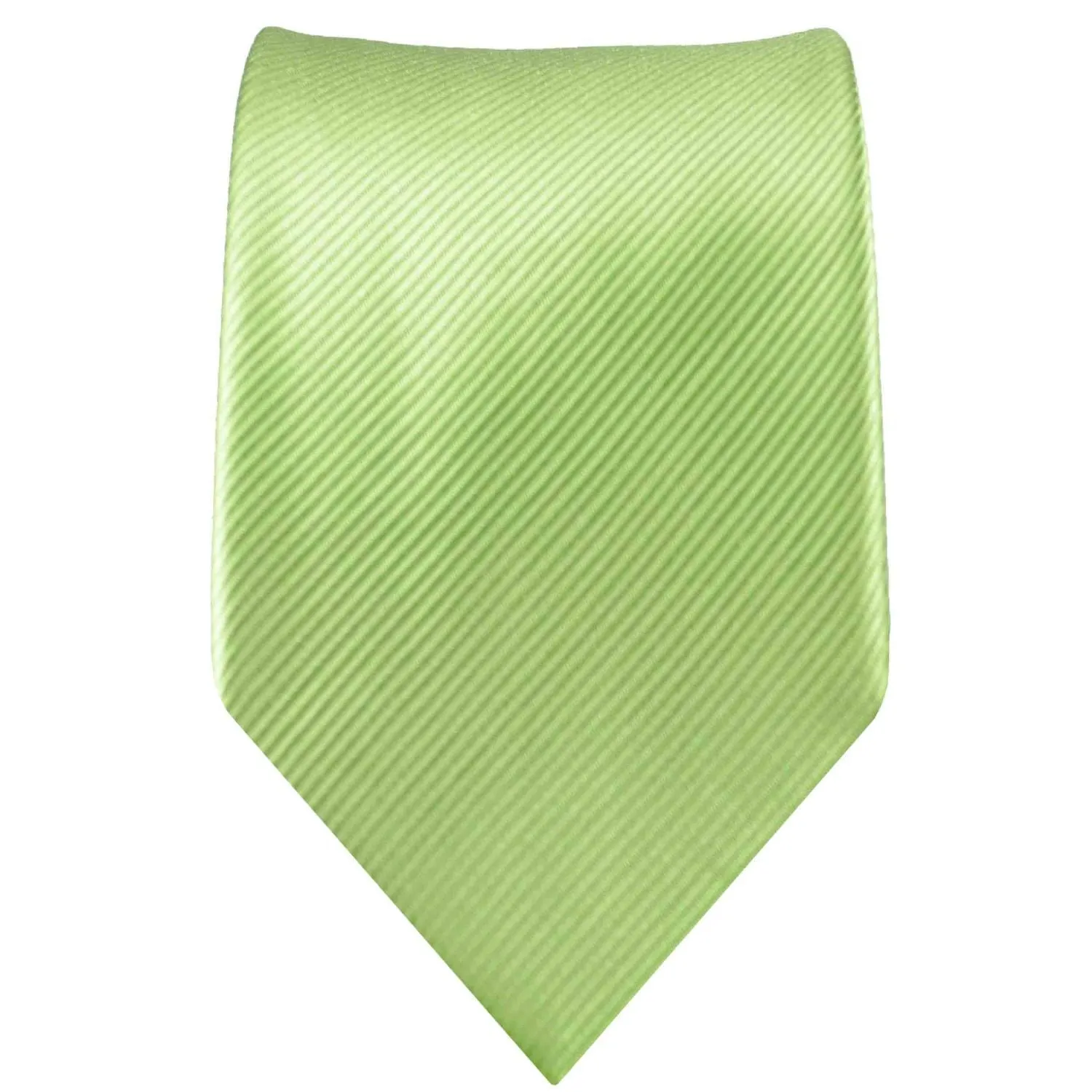 Solid Summer Green Necktie Set in 100% Silk