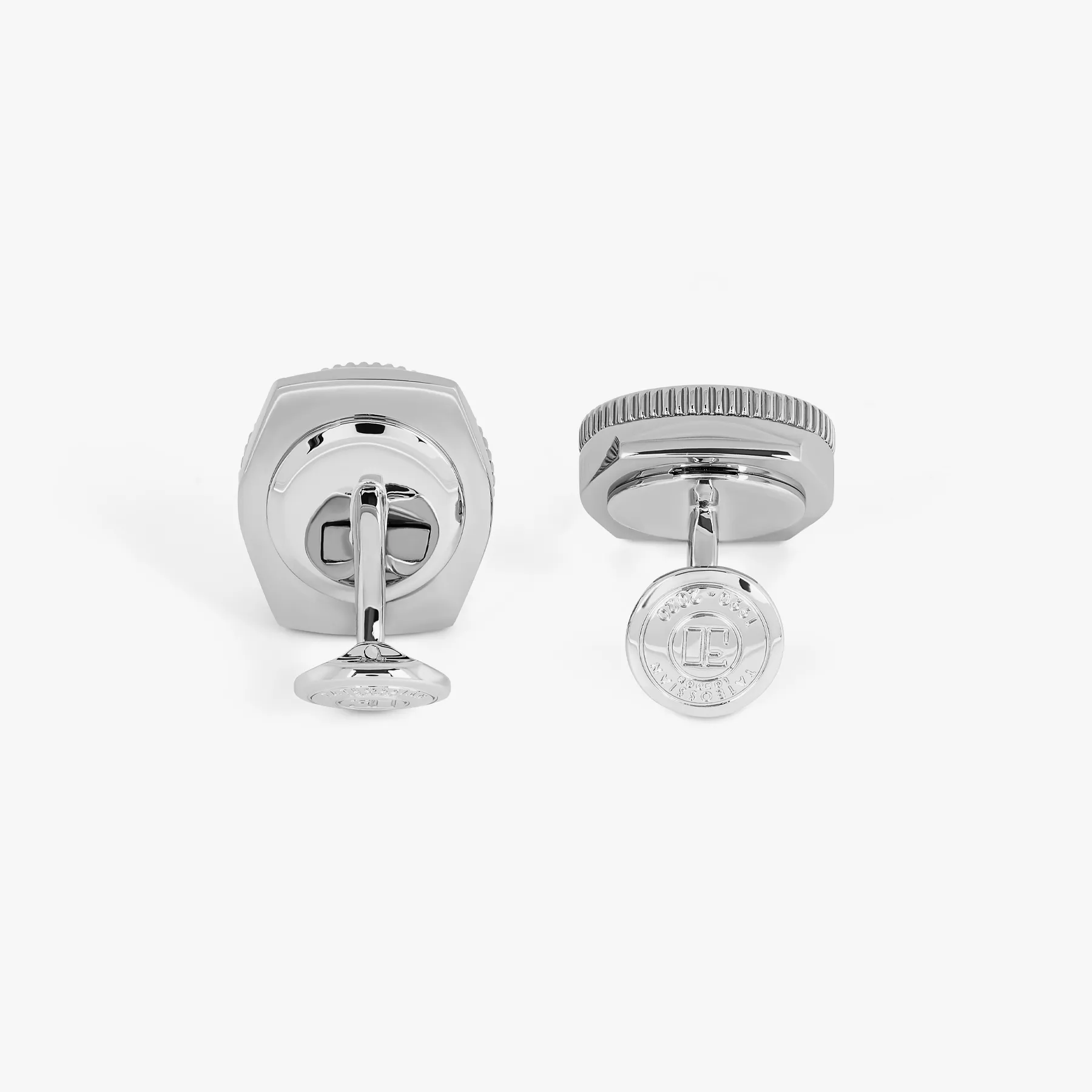 Stainless steel Rollo Mother of Pearl cufflinks