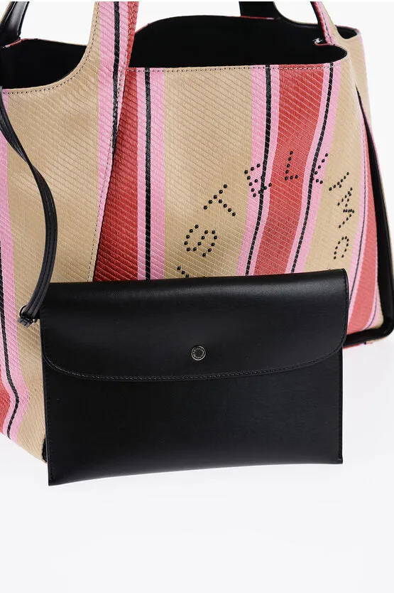 Stella McCartney Striped Raffia Tote Bag Unica One size